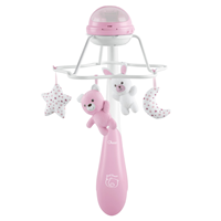 TOY FD RAINBOW COT MOBILE PINK