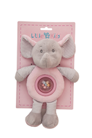 SONAJERO BOLITA ELEFANTE ROSA 25 CM