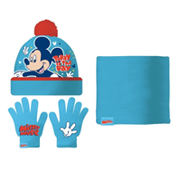 Set gorro+braga+guantes  Mickey 2