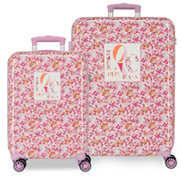 SET 2/TROLLEY ABS 55-68CM.4R.PJL SANDRA