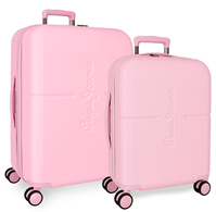 SET 2/TROLLEY ABS 55-70CM.4R.PJL HIGHLIGHT ROSA CLARO