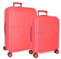 SET 2/TROLLEY ABS 55-70CM.4R.PJL HIGHLIGHT CORAL