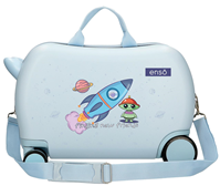 9891021 MALETA INF.ABS 4R.(2 MULTI.) 45CM.  NEW FRIENDS AZUL CLARO