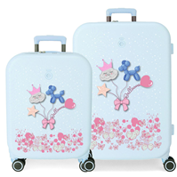 9559521 SET/2 TROLLEY ABS 55-70CM. 4R. BALLONS TURQUESA