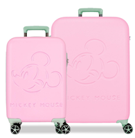 5439522 SET/2 TROLLEY ABS 55-65CM. 4R. MICKEY CRAZY TRIP ROSA