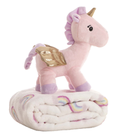 MANTA UNICORNIO 26CM 2 COL. SURT. 90X75cm. CORALINA 240GR.