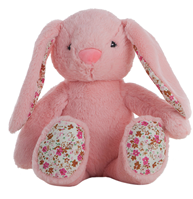 CONEJO FLORES ROSA EN CAJA 40 CM