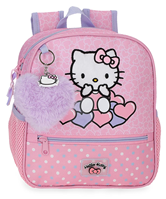 2032141 MOCHILA ADAP.25CM.HELLO KITTY HEARTS & DOTS