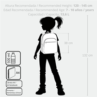 32122T1 MOCHILA ADAP. 38CM. C/CARRO. BEST WISHES