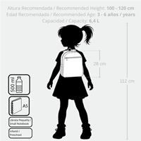 43121F1 MOCHILA ADAP. 28CM. MINNIE FLOWERS