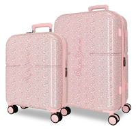 6079541 SET/2 TROLLEY ABS 55-70CM. 4R. MIA ROSA CLARO