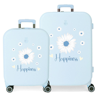 9979521 SET/2 TROLLEY ABS 55-70CM.4R. HAPPINESS AZUL CLARO