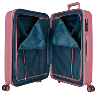 531846D SET/3 TROLLEY ABS 55-68-78CM. C/EXP. 4R. WOOD ROSA