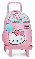 33423V1 MOCHILA ADAP. 42CM 2C. C/CARRO. HELLO KITTY BOWS